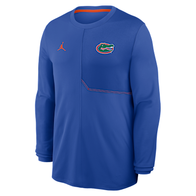 Nike Dri-FIT フェデラー モデル　ライトブルー Vネックゲームシャツ Florida Sideline Coach Men's Jordan Brand Dri-FIT College Long